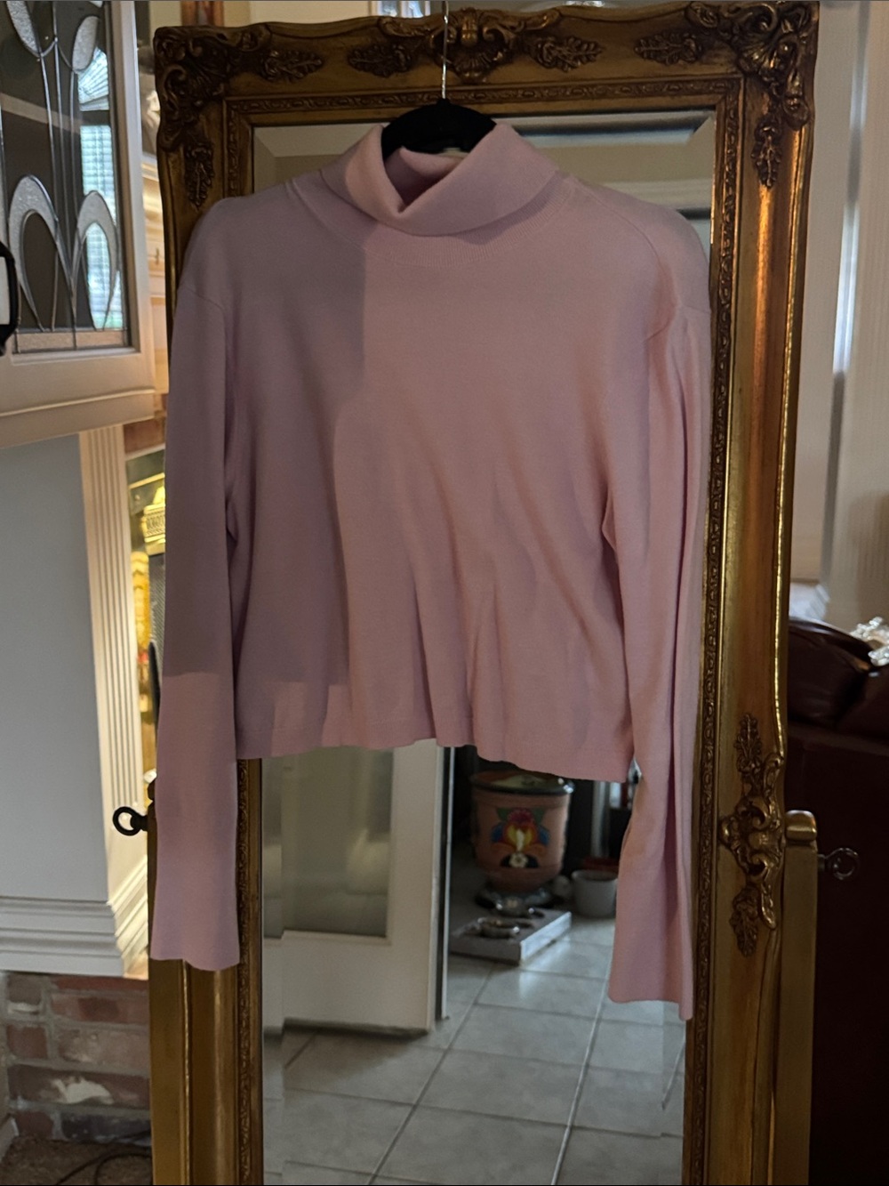 Light Pink Women's Turtleneck Sweater